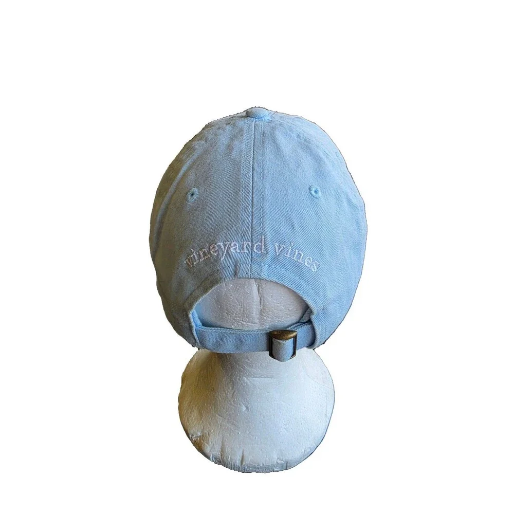 Vineyard Vines Light Blue Strapback Baseball Hat Cap Embroidered Logo Adjustable